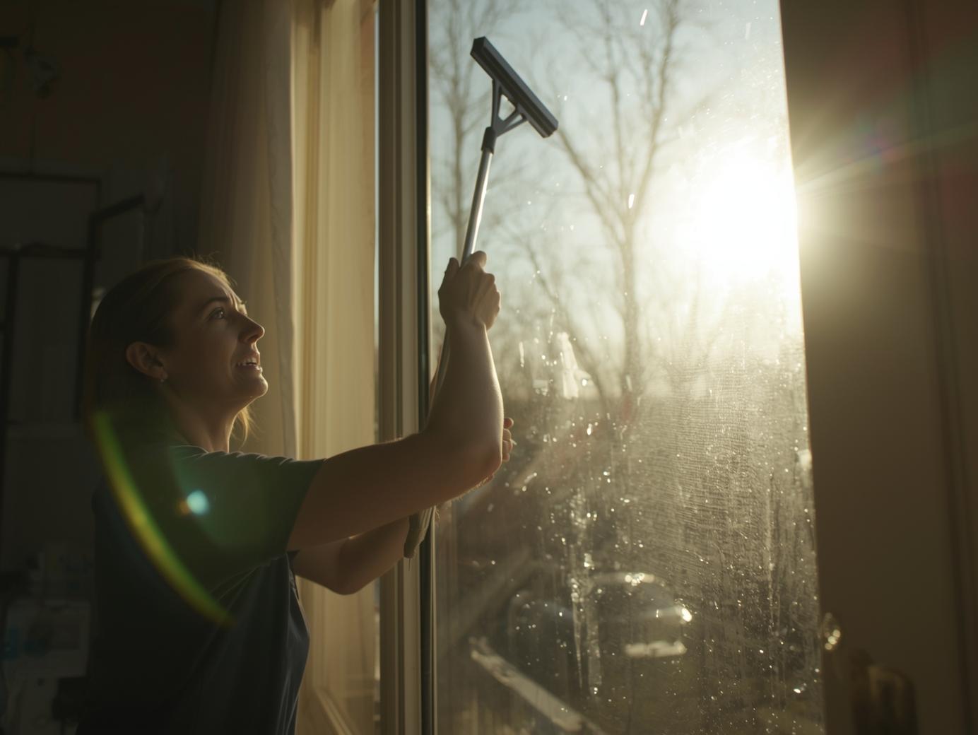 従来の窓掃除の大変さ