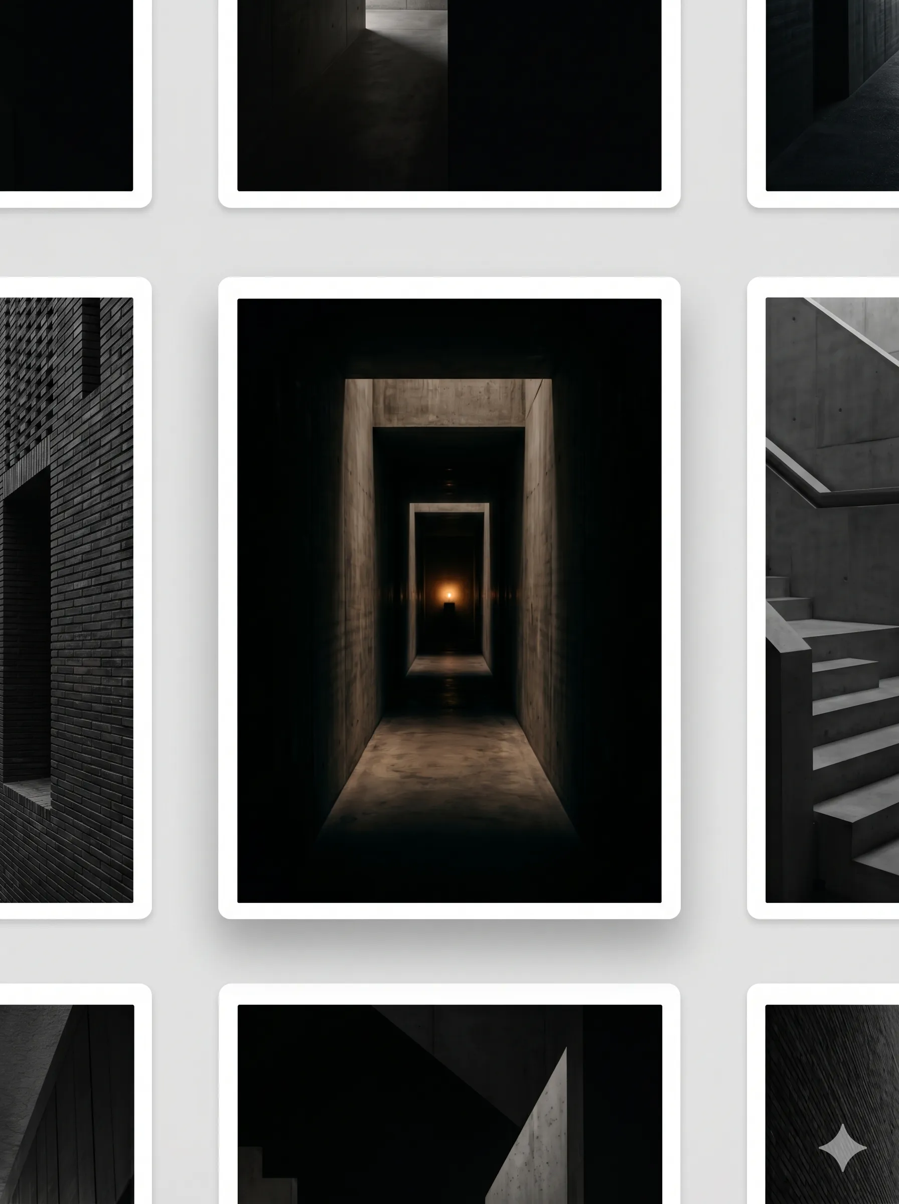 Editorial Work - dark corridor with dramatic perspective