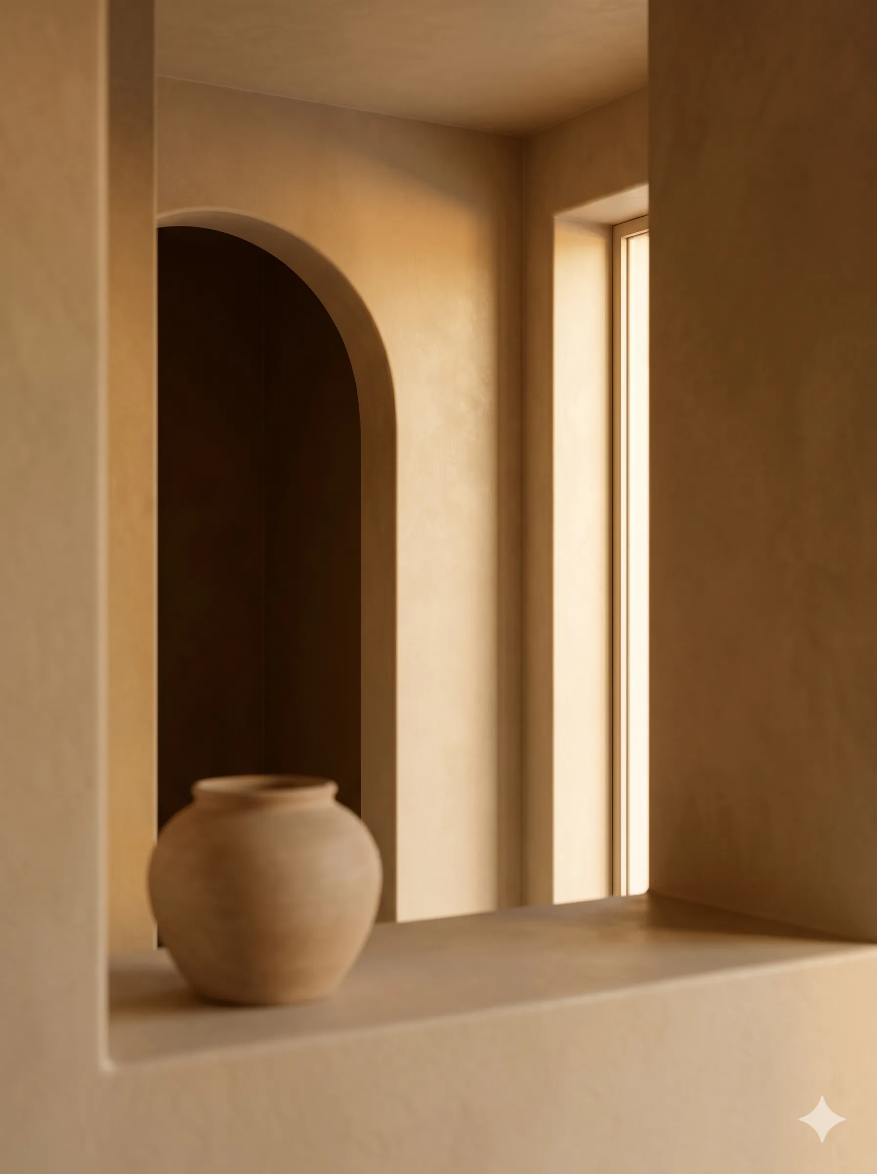 Identity Design work - warm toned interior architecture