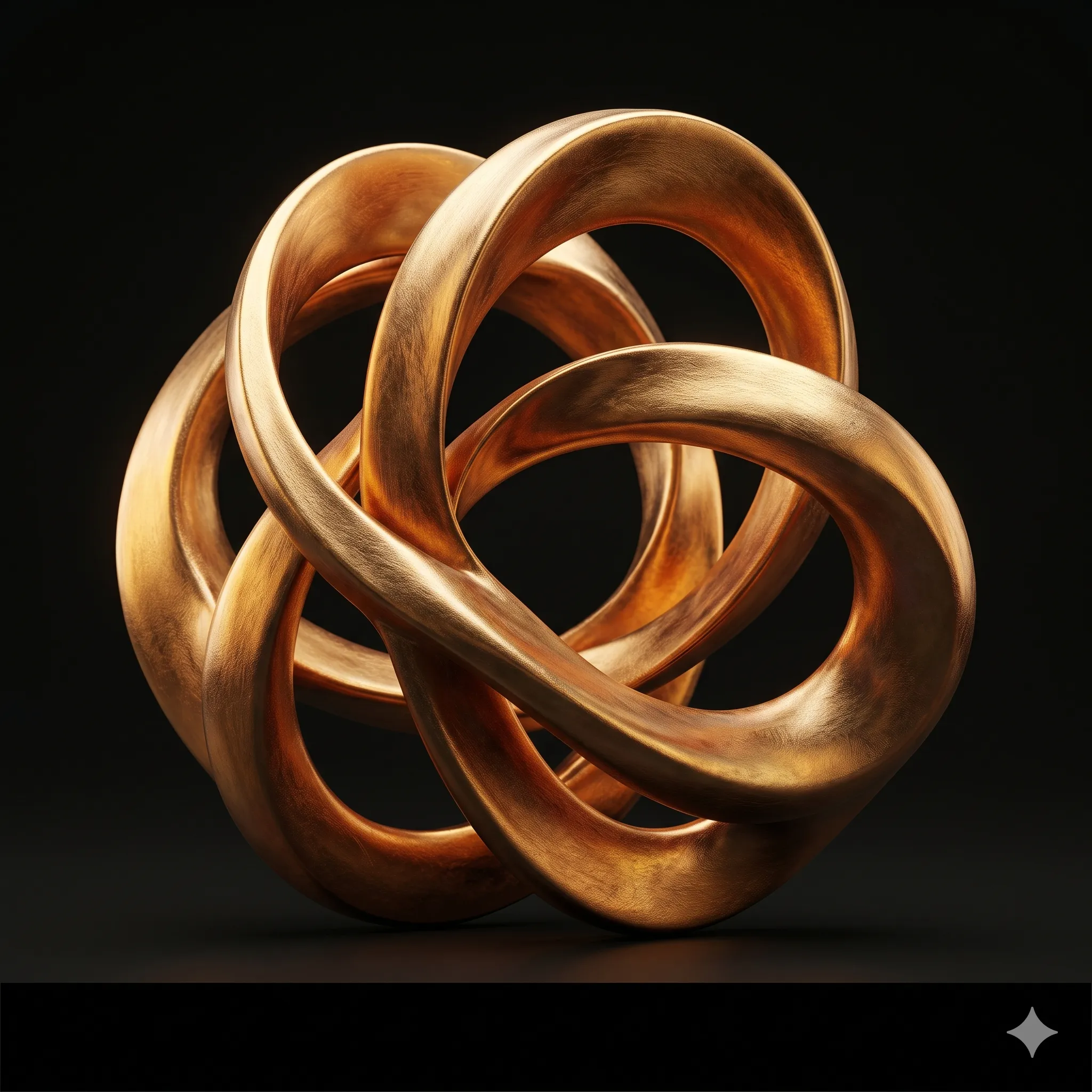 Golden abstract art piece