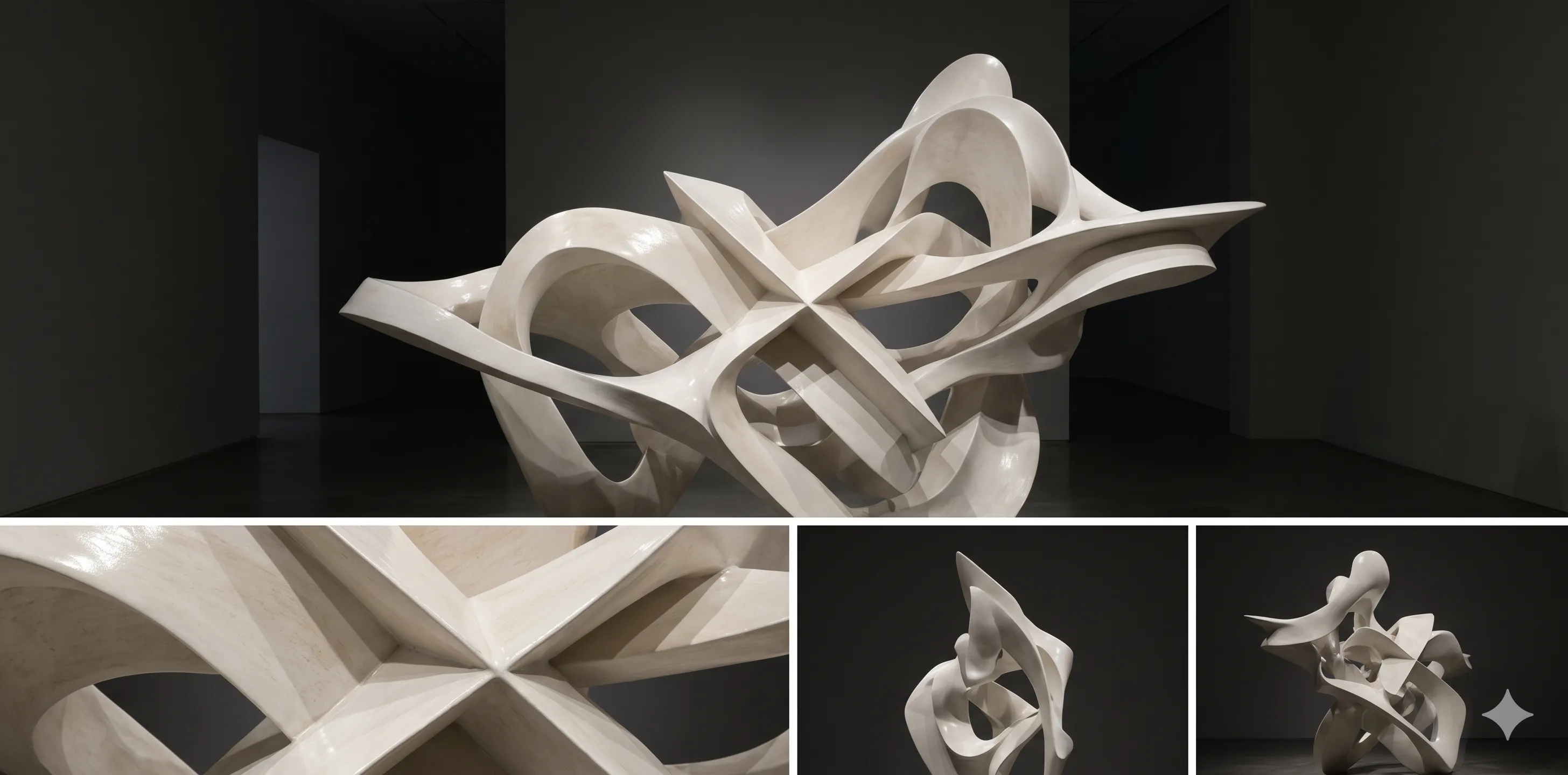White abstract sculpture