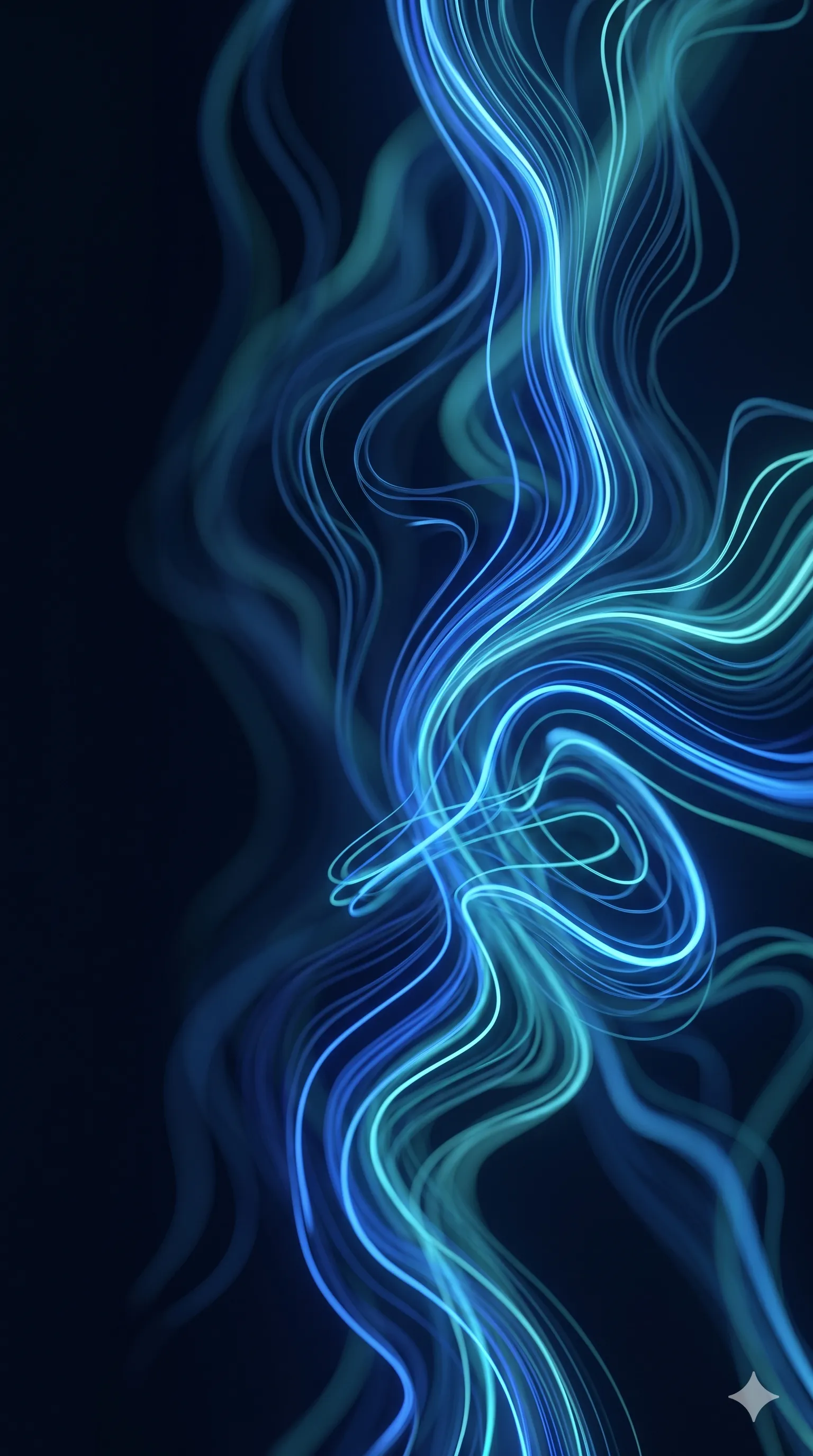 Fluid data visualization abstract blue